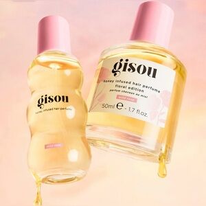 Gisou HONEY INFUSED HAIR PERFUME WILD ROSE Full Size and Mini Size Bundle